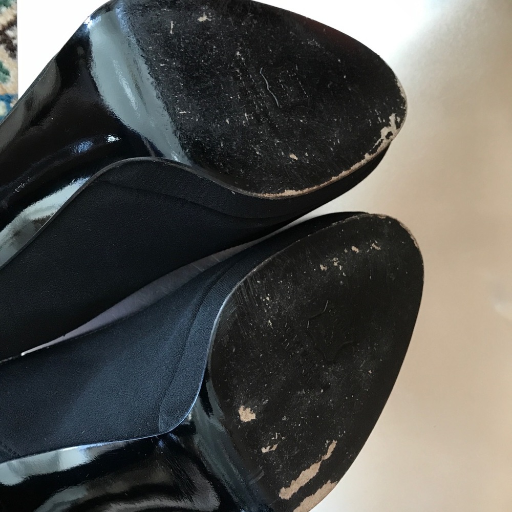 Silk Platform Stuart Weitzman Blk 10 Like New - image 5